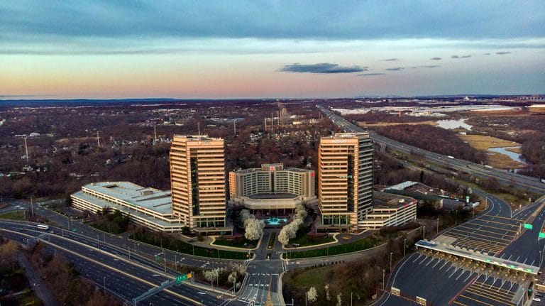 Aerial photo of corporate office buildings in New Jersey